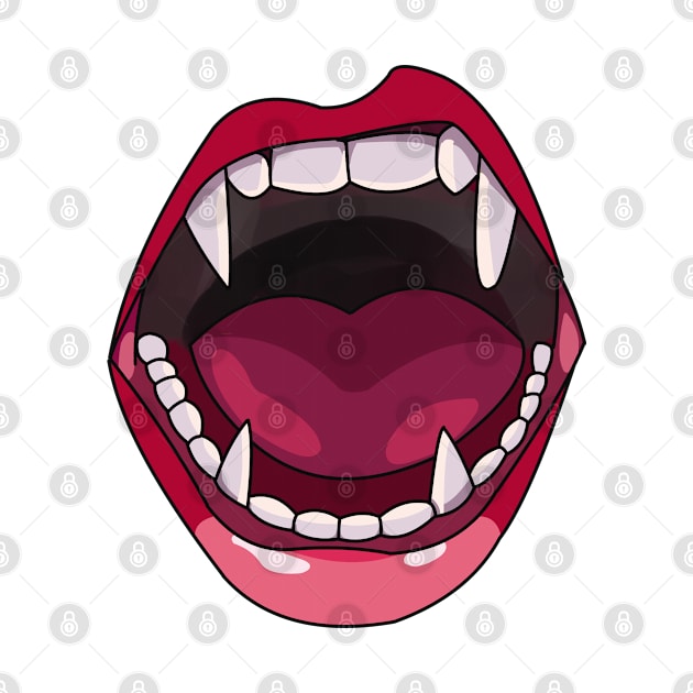 vampire mouth - vampire teeth by persa