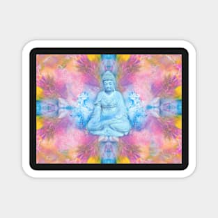 Reiki Buddha with Reiki healing chakra colours Magnet