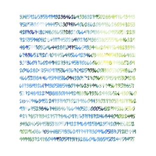 Digits of Pi (Green & Blue) T-Shirt