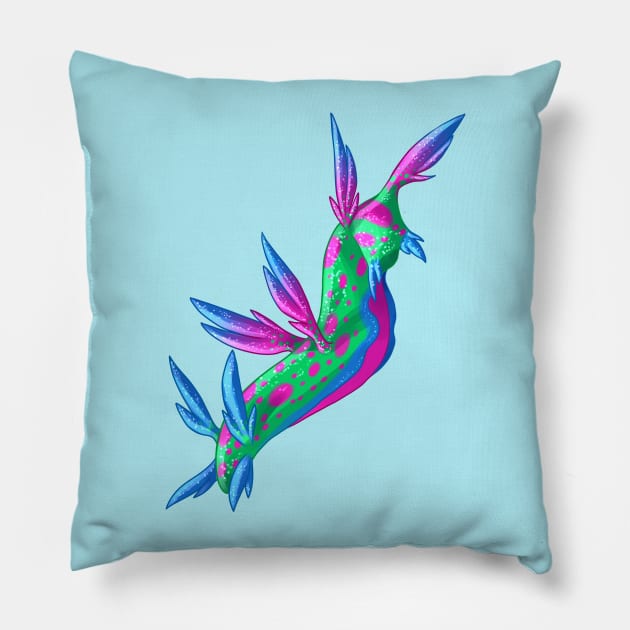 Polysexual Nudibranch Pillow by candychameleon