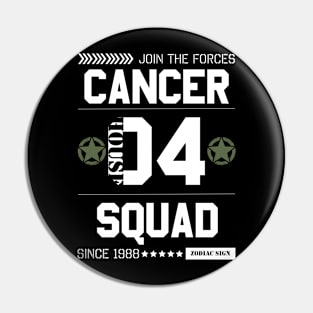 Zodiac Majesty Cancer Squad White Pin