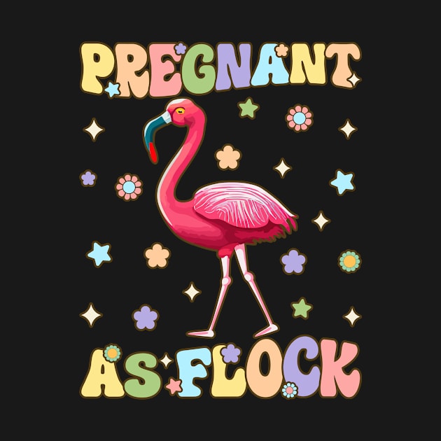 Pregnant As Flock Groovy Flamingo Pregnancy Announcement by Alex21