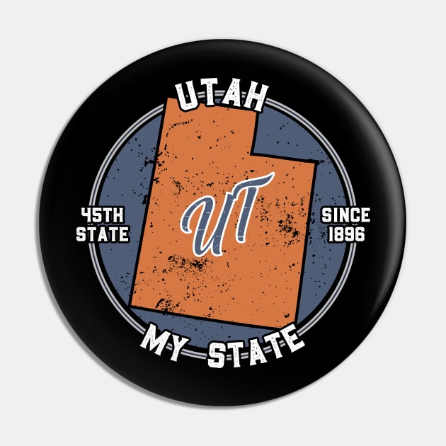 Utah My State Patriot State Tourist Gift Pin by atomguy