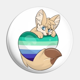 Gay-Flag with a Fennec Fox Pin