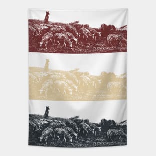 The Dog’s Watch Stripe Color Block  Pattern Tapestry