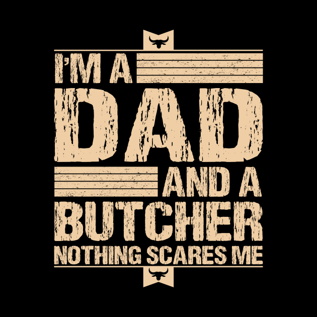 Butcher Butchery Dad Fathers Day Gift Funny Retro Vintage by zyononzy