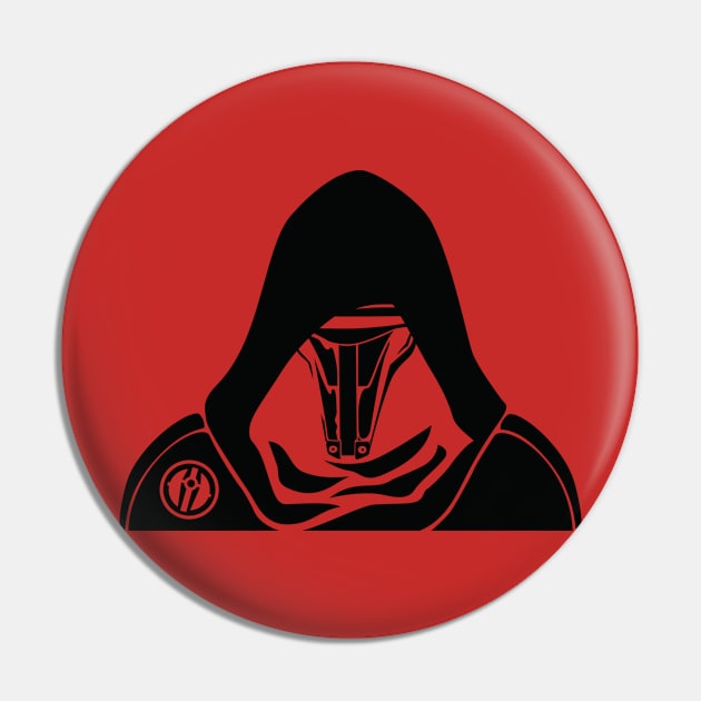 Black Darth Revan Peekaboo in Black Pin by HelveticaHero