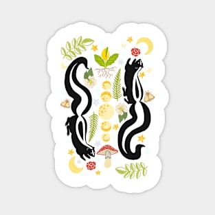 Skunk Folk Art Magnet