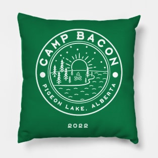 Camp Bacon 2022 White Pillow