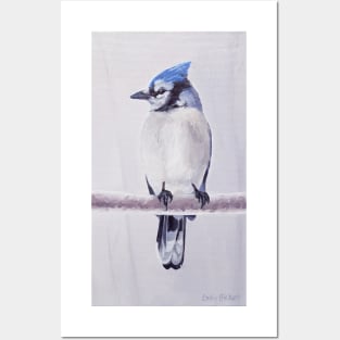 Watercolor blue stellar jay bird artistic animal watercolour T-Shirt