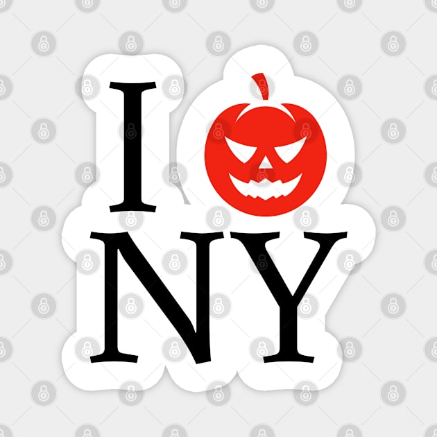 Pumpkin Head I Love New York Newyork Halloween NY City Shirt Magnet by sheepmerch