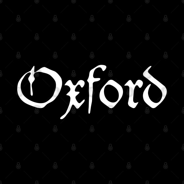 Medieval Calligraphy Oxford Black Lettering Dark by RetroGeek