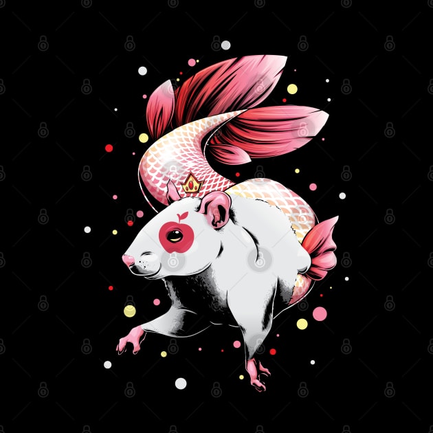 Mer-Rat - Mermaid Rat by redappletees