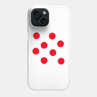 Red on White Polka Dots Phone Case