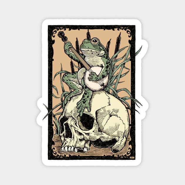 Victorian Frog with Banjo Magnet by ZugArt01