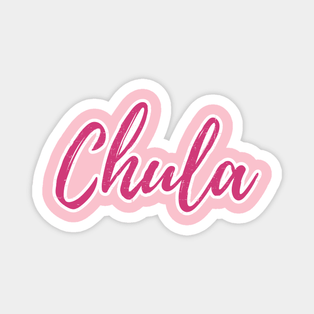 Chula - pink design Magnet by verde