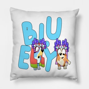 Bluey and Bingo Funny Animated Movie funny Pillow