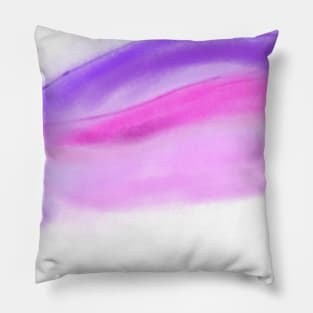 Purple pink watercolor abstract shapes Pillow