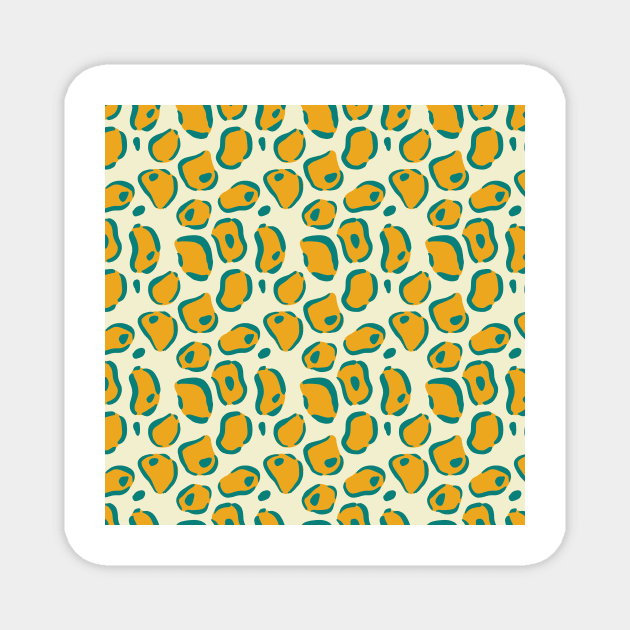 Yellow Animal Print Magnet by KathrinLegg