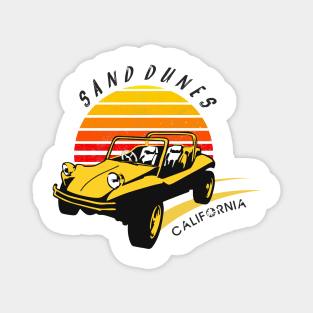 Sand Dunes Buggy - Retro Sunset Magnet