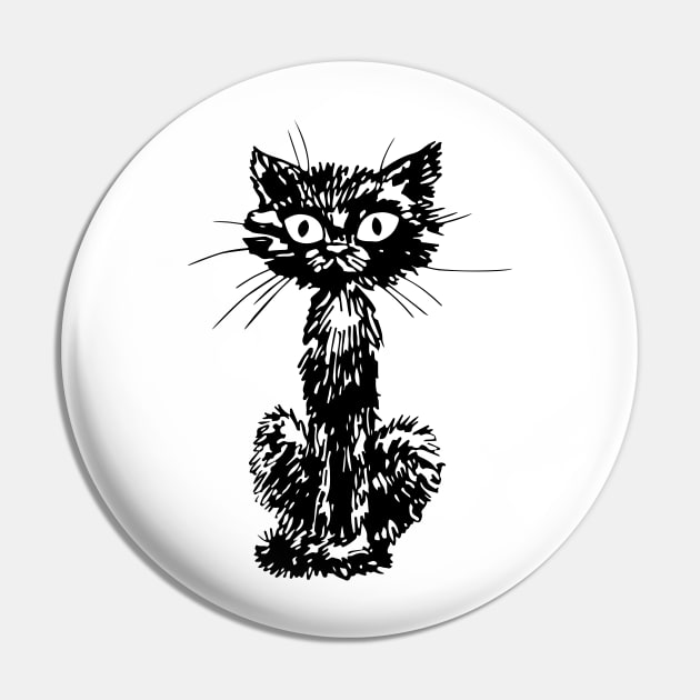 Black cat Pin by katerinamk