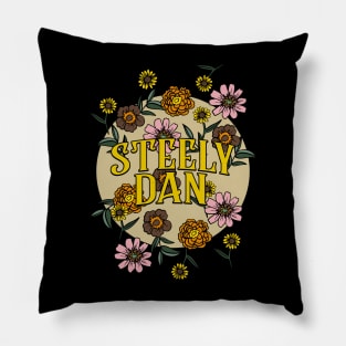 Steely Dan Name Personalized Flower Retro Floral 80s 90s Name Style Pillow