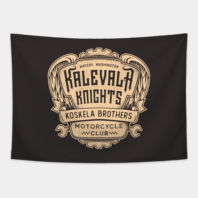 Watery Kalevala Knights Crest Tapestry by Lagelantee