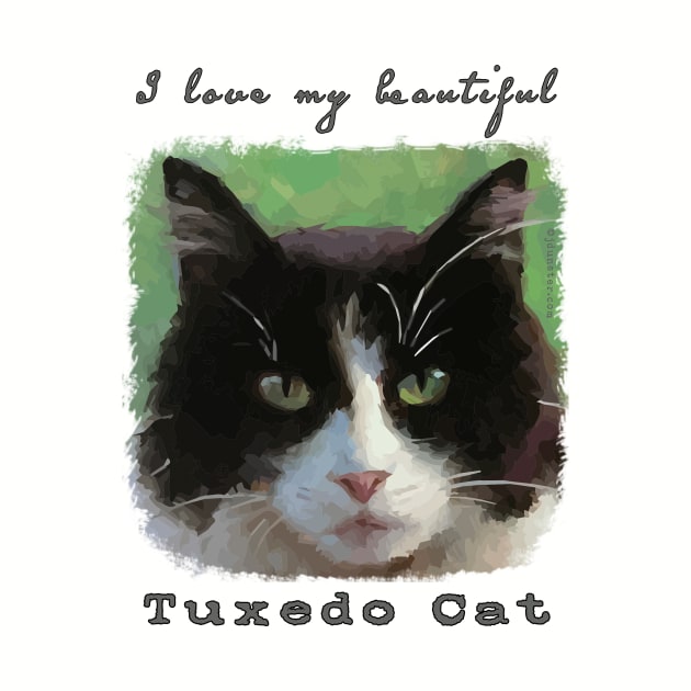 I Love My Beautiful Tuxedo Cat by jdunster