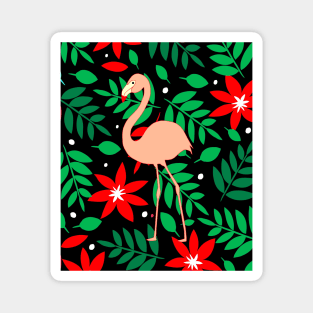 Tropical Flamingo Lovers Magnet