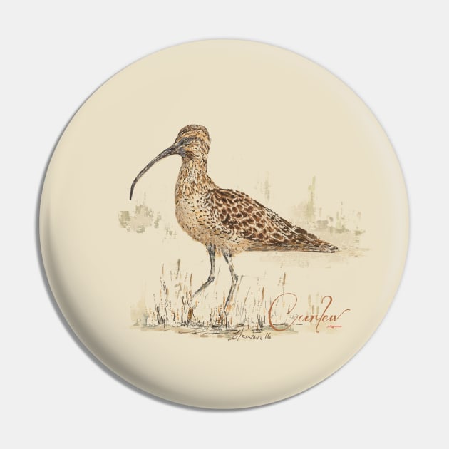 Curlew Pin by jellygnomes