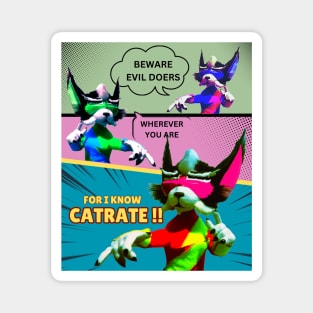 Beware evil doers wherever you are for i know Cat-ra-te!! Magnet