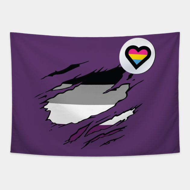 Pansexual/Asexual Pride Tapestry by Rabble Army