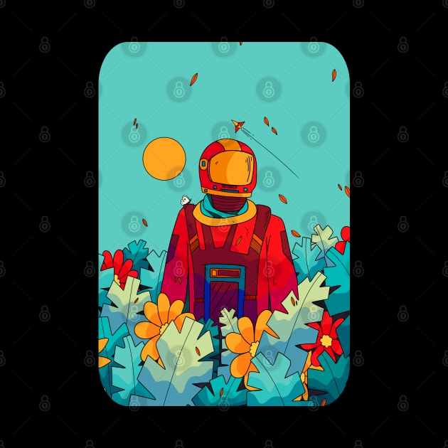 Summer space traveller by Swadeillustrations