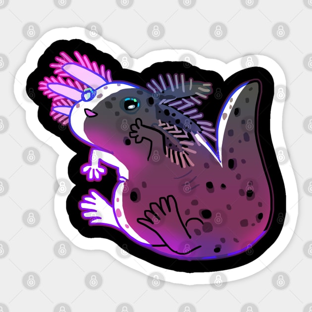 Chimera Axolotl, Amphibian, Illustration, Axolotl, Axolotl Merch