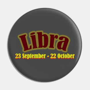 Libra Zodiac T shirt Pin