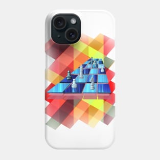 Chess with chequered background design Phone Case