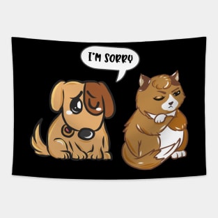 Funny Humor Sorry I'm Sorry Animals Funny Tapestry