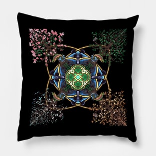 Four Seasons Mandala Pillow