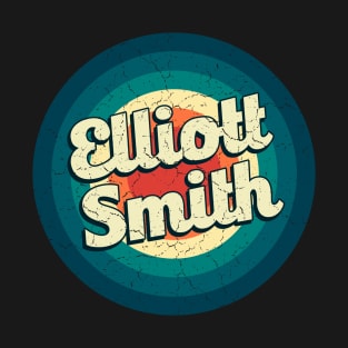 Elliott Smith - Retro Vintage Circle T-Shirt