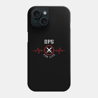 DPS for Life Heartbeat ECG Heart Line Design Roleplaying Game DPS Class Phone Case
