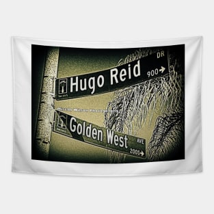 Hugo Reid Drive & Golden West Avenue, Arcadia, California by Mistah Wilson Tapestry