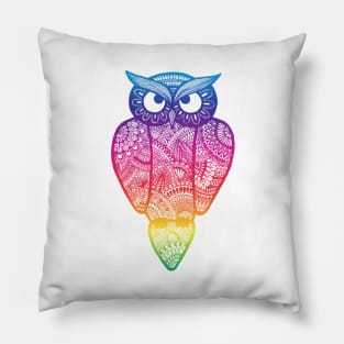 Rainbow Owl Pillow