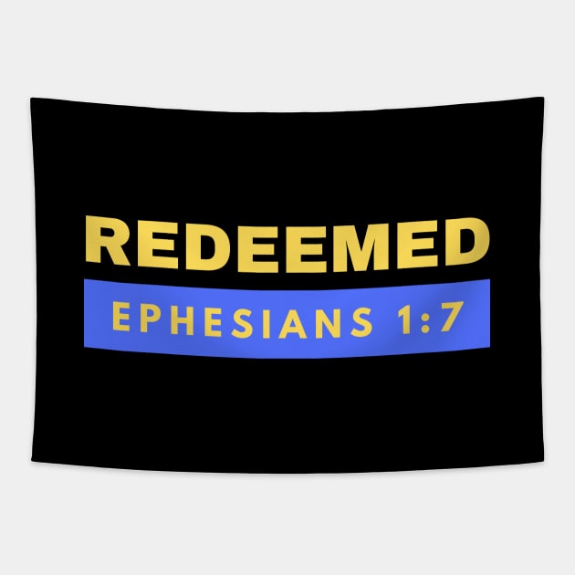 Redeemed | Christian Typography Tapestry by All Things Gospel