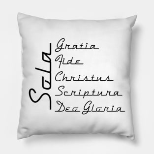 The Five Solas Retro Pillow