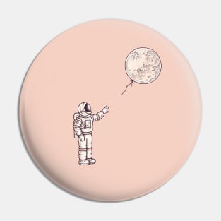 Astronaut with the Moon Pin