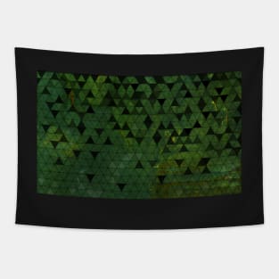 Mathematical shapes triangles and green marble Tapestry