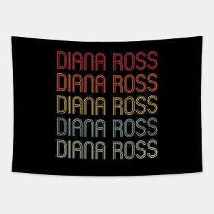 Retro Diana Wordmark Repeat - Vintage Style Tapestry