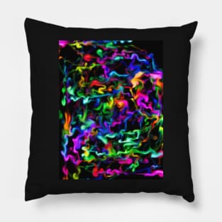 Psychedelic Acid Rainbow Swirls Pillow