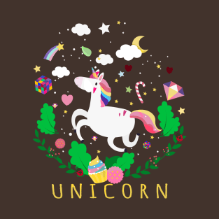 Cute Magical Unicorn tshirt lovers sweetshirt gift funny rainbow T-Shirt