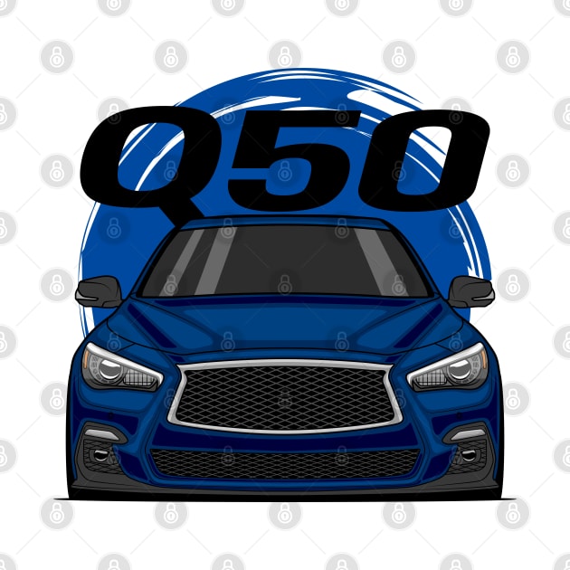 Front Blue Q50 Sedan JDM by GoldenTuners